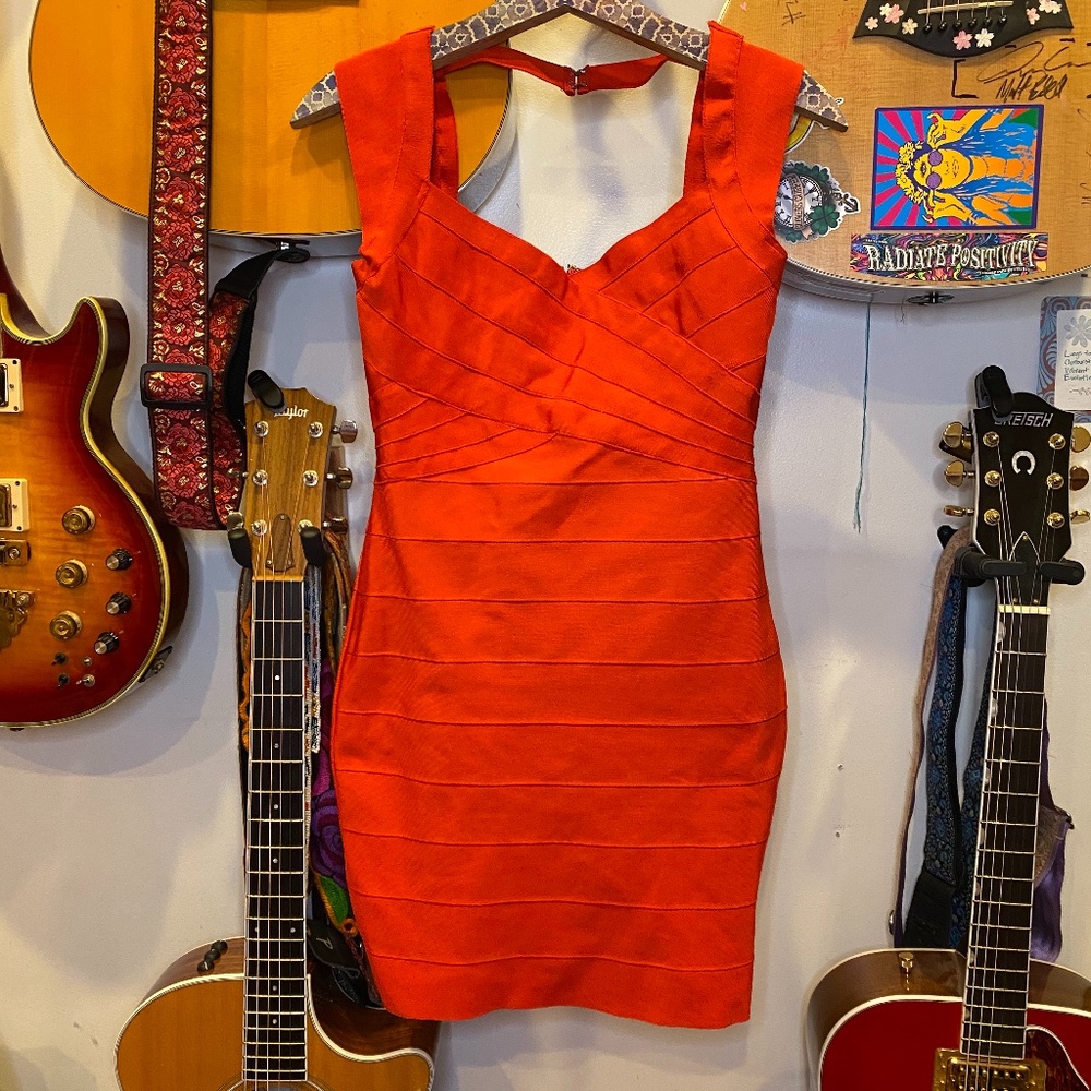 W.O.W. Couture Sexy Red Bandage Dress M